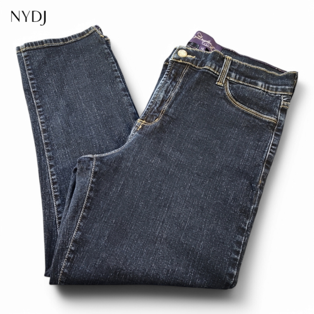NYDJ Women's Blue Jeans Size 10 Dark Wash